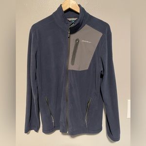 Men’s blue Eddie Bauer fleece jacket, size medium